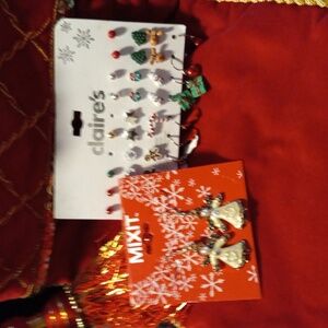 Mixit Christmas angels earrings and a Claire's Christmas variety